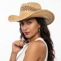 Adventurous Raffia Straw Cowboy Hat.