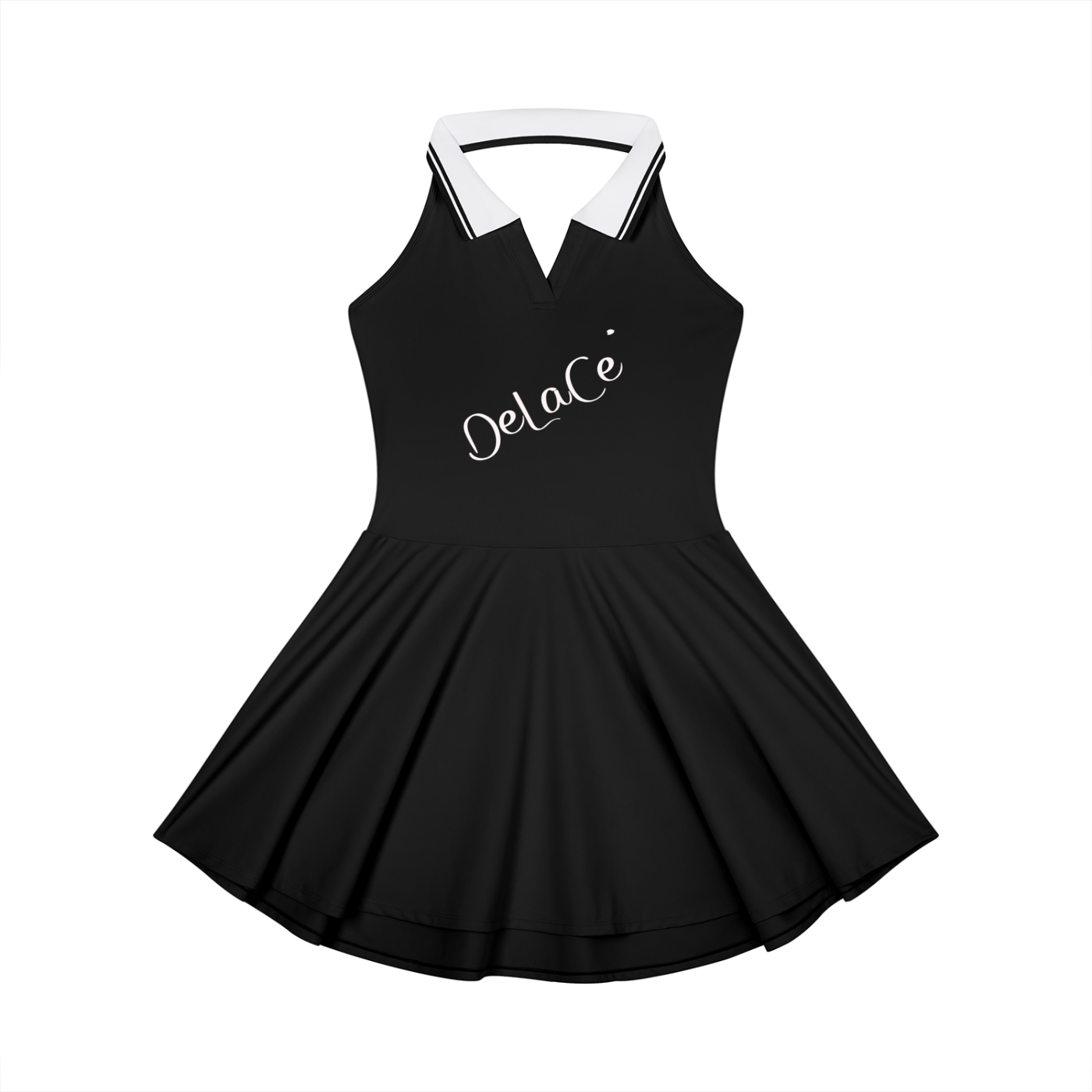 Women's Collared Halter A-Line Tennis Dress