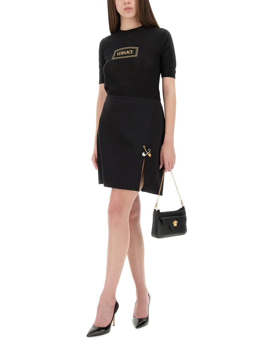Versace Women's Logo Knit T-Shirt