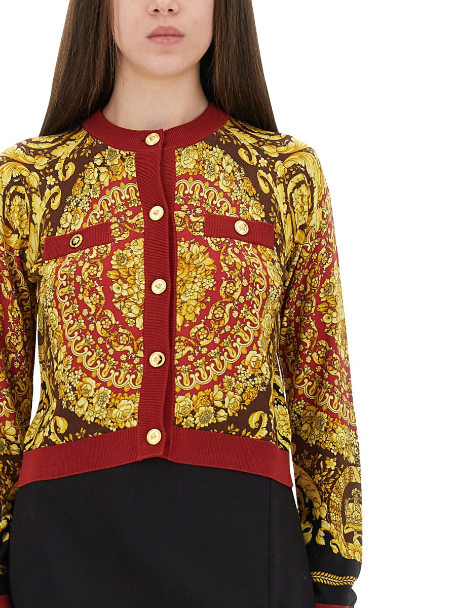 Versace Women's Baroque Silk Knit Cardigan