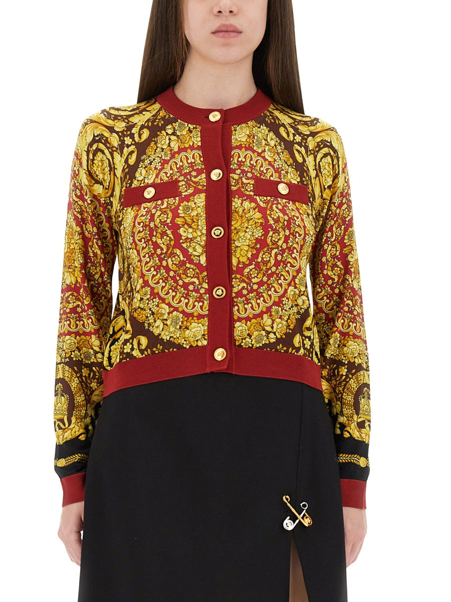 Versace Women's Baroque Silk Knit Cardigan