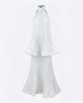 Sovereign Pleated Solid Maxi Dress