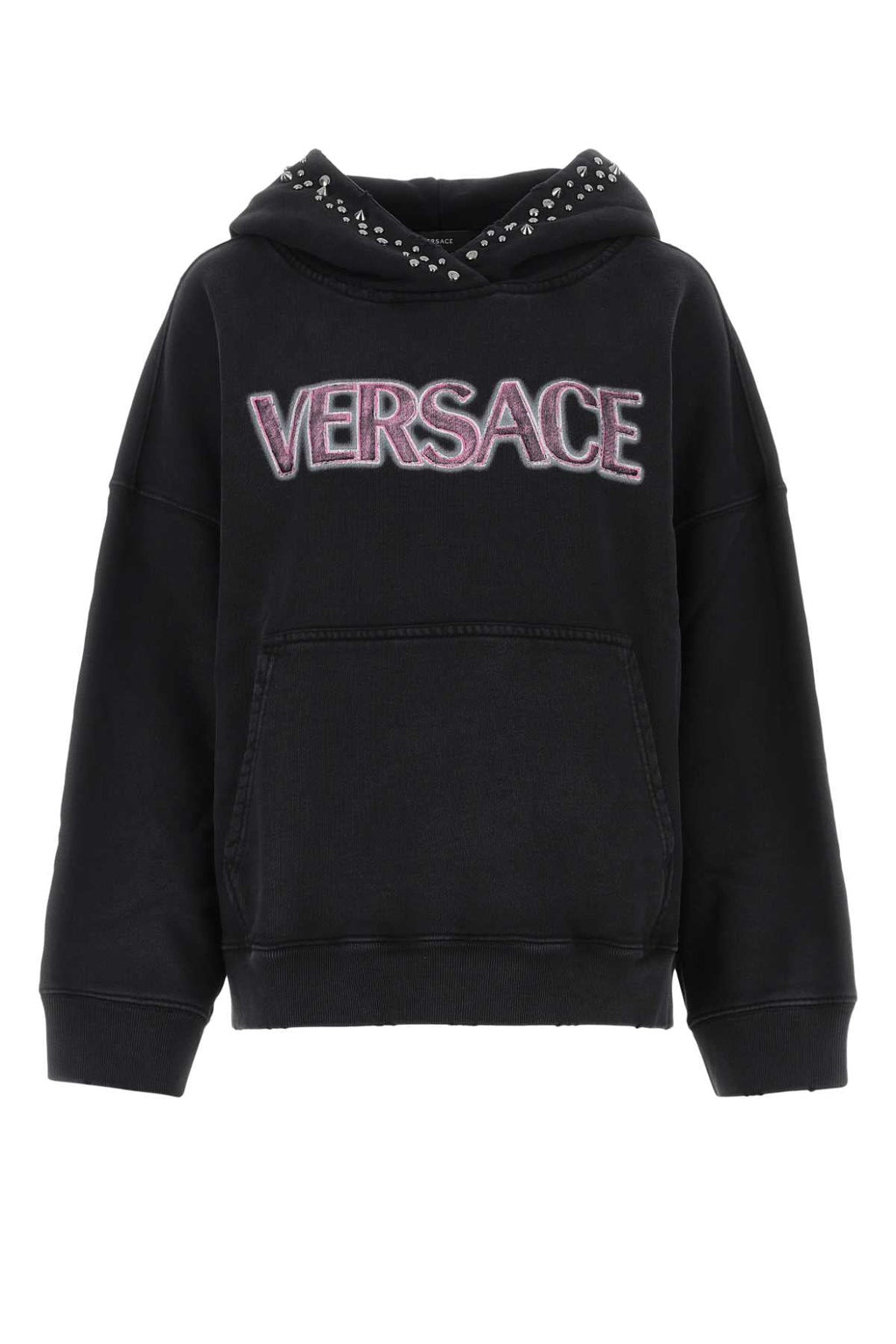 Versace Women's Black Cotton Oversize Sweatshirt