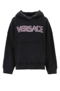 Versace Women's Black Cotton Oversize Sweatshirt