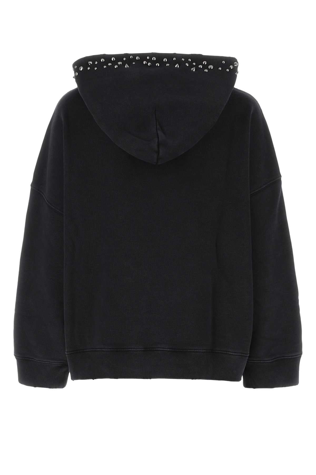 Versace Women's Black Cotton Oversize Sweatshirt