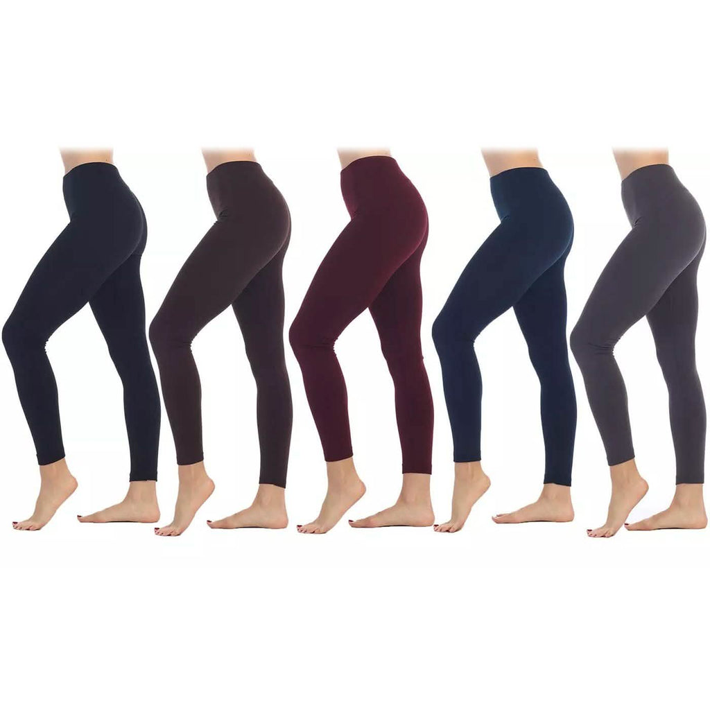 5-Pack: Women's Premium Fleece-Lined Leggings.