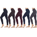 5-Pack: Women's Premium Fleece-Lined Leggings.