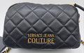 Versace Jeans Couture Logo Black Quilted Crossbody Bag