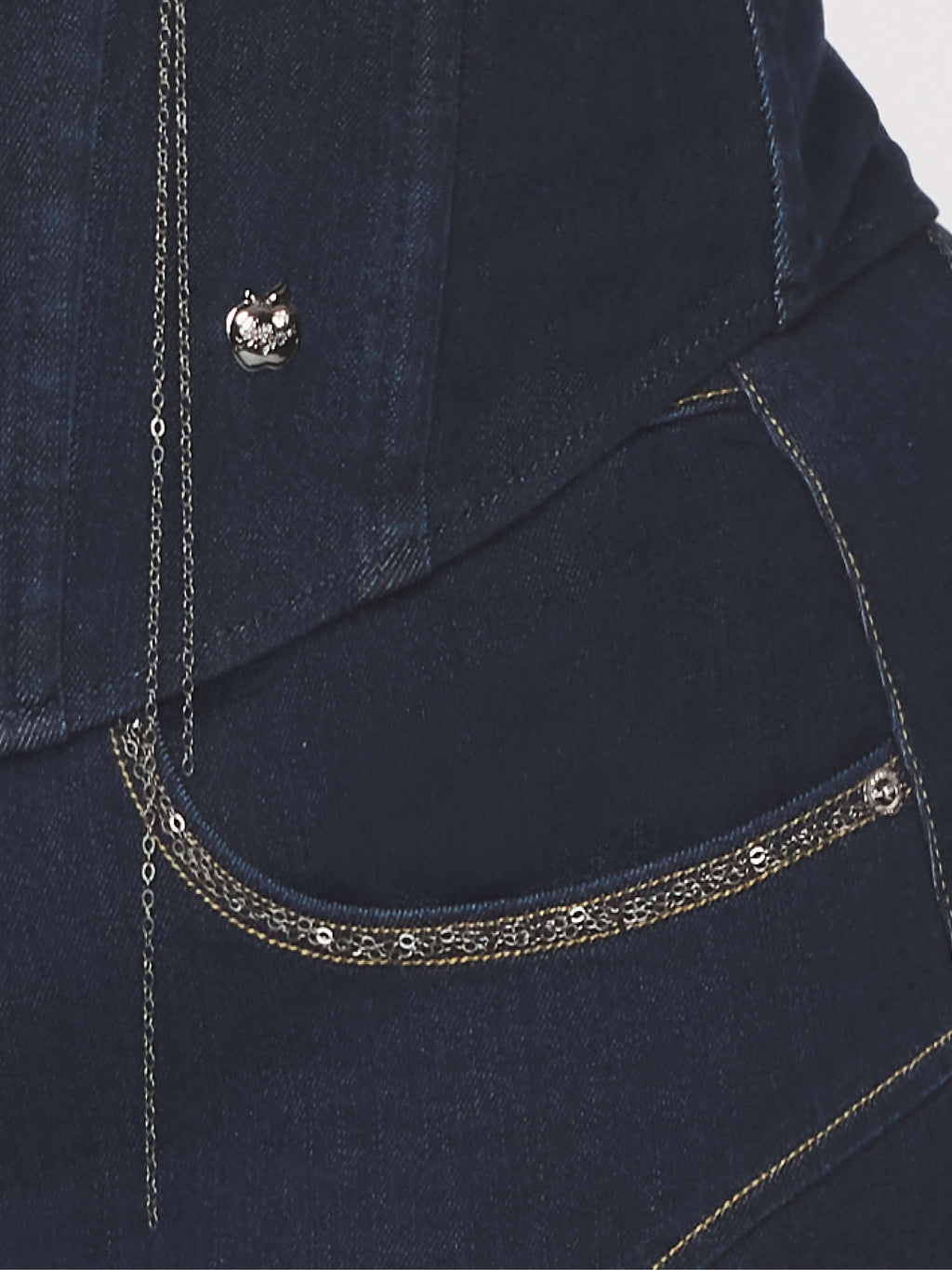 Denim Chain Link Corset