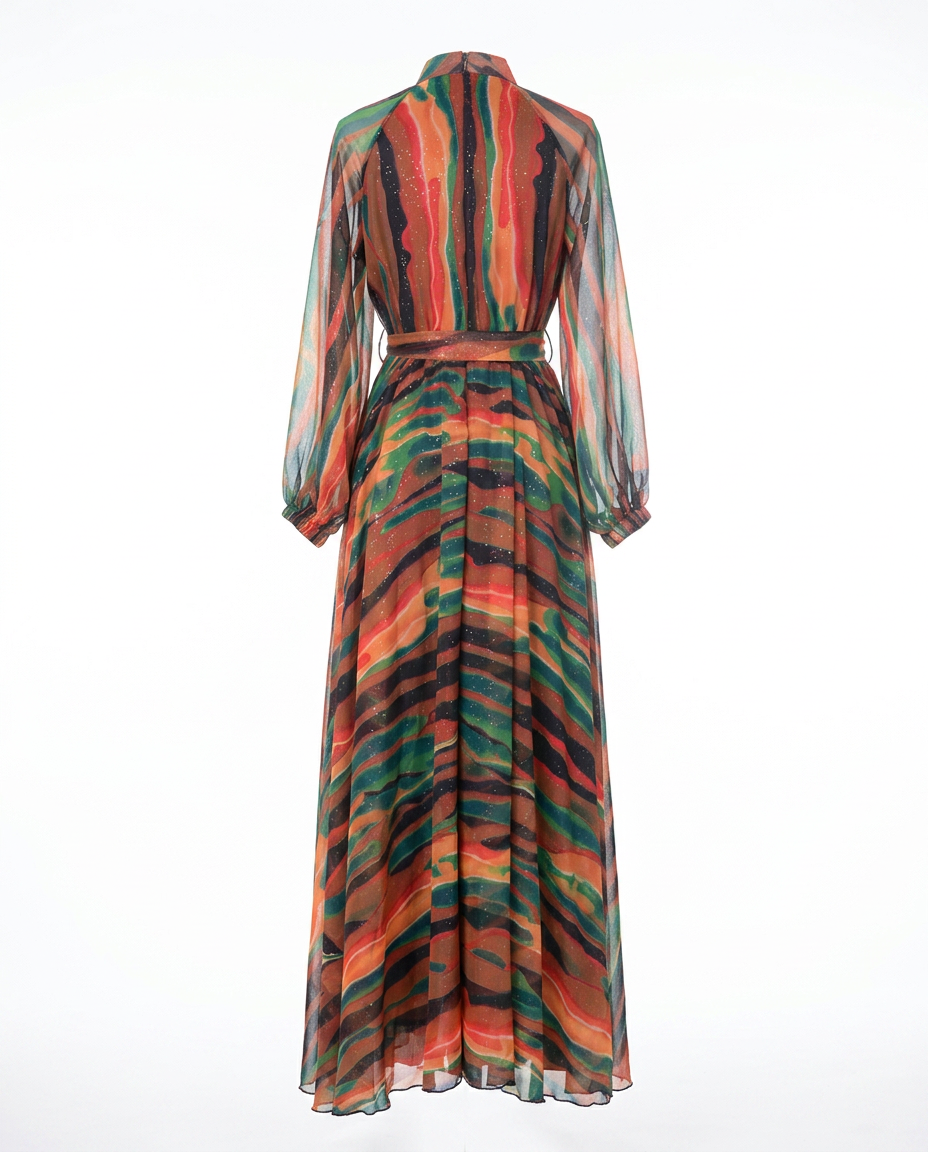 Vibrant Sparkle Printed Kaftan