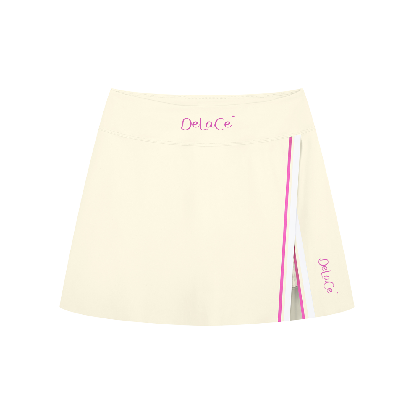 Women's A-Line Contrast Panel Slit Skirt