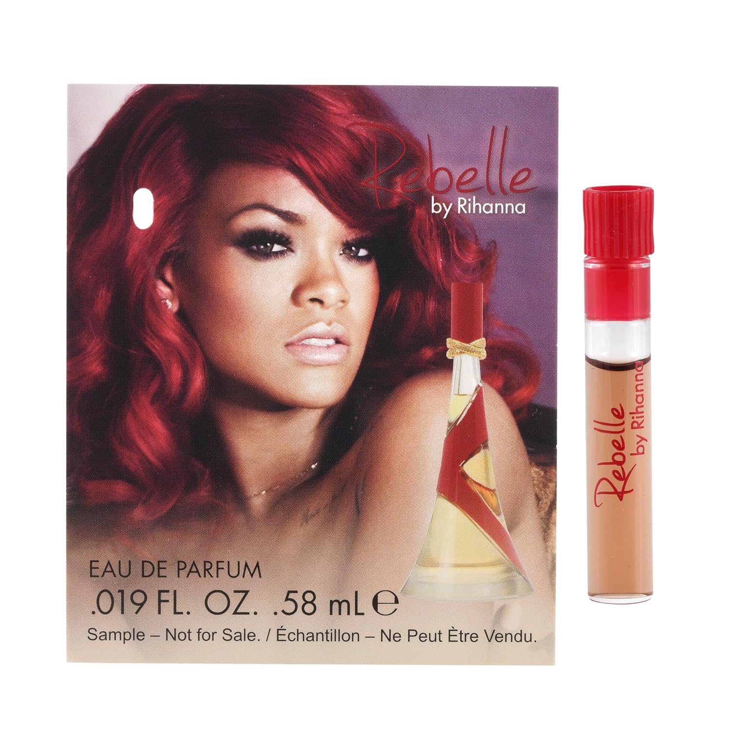Rihanna Perfume 5 Samples Vial Set Crush Reb'l Fleur Kiss Rogue Rebell