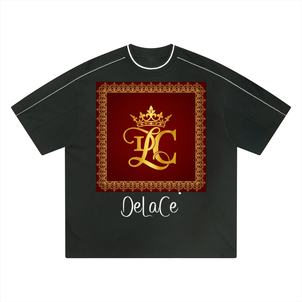 Unisex Oversized Contrast Tape T-Shirt