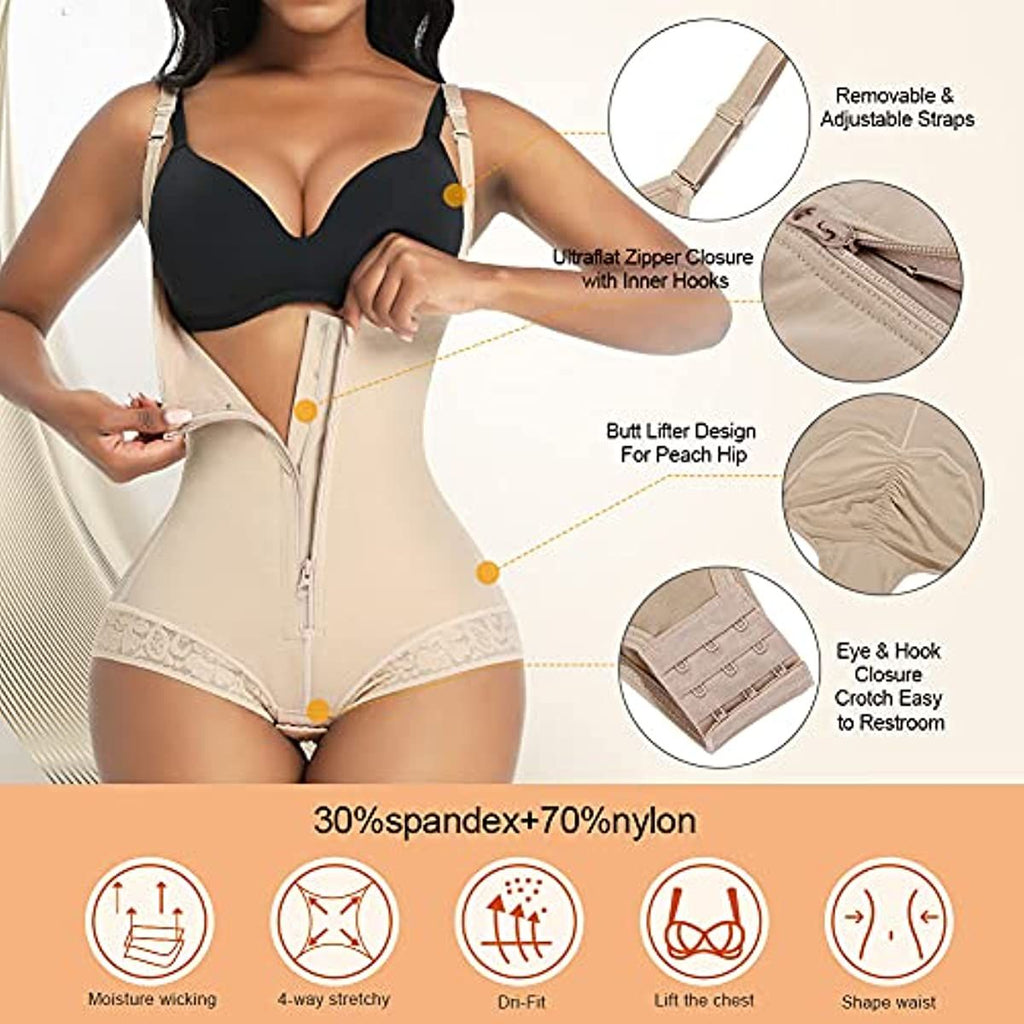 Women's Seamless Firm Control Faja Plus Size Body Shaper – Thigh Slimmer