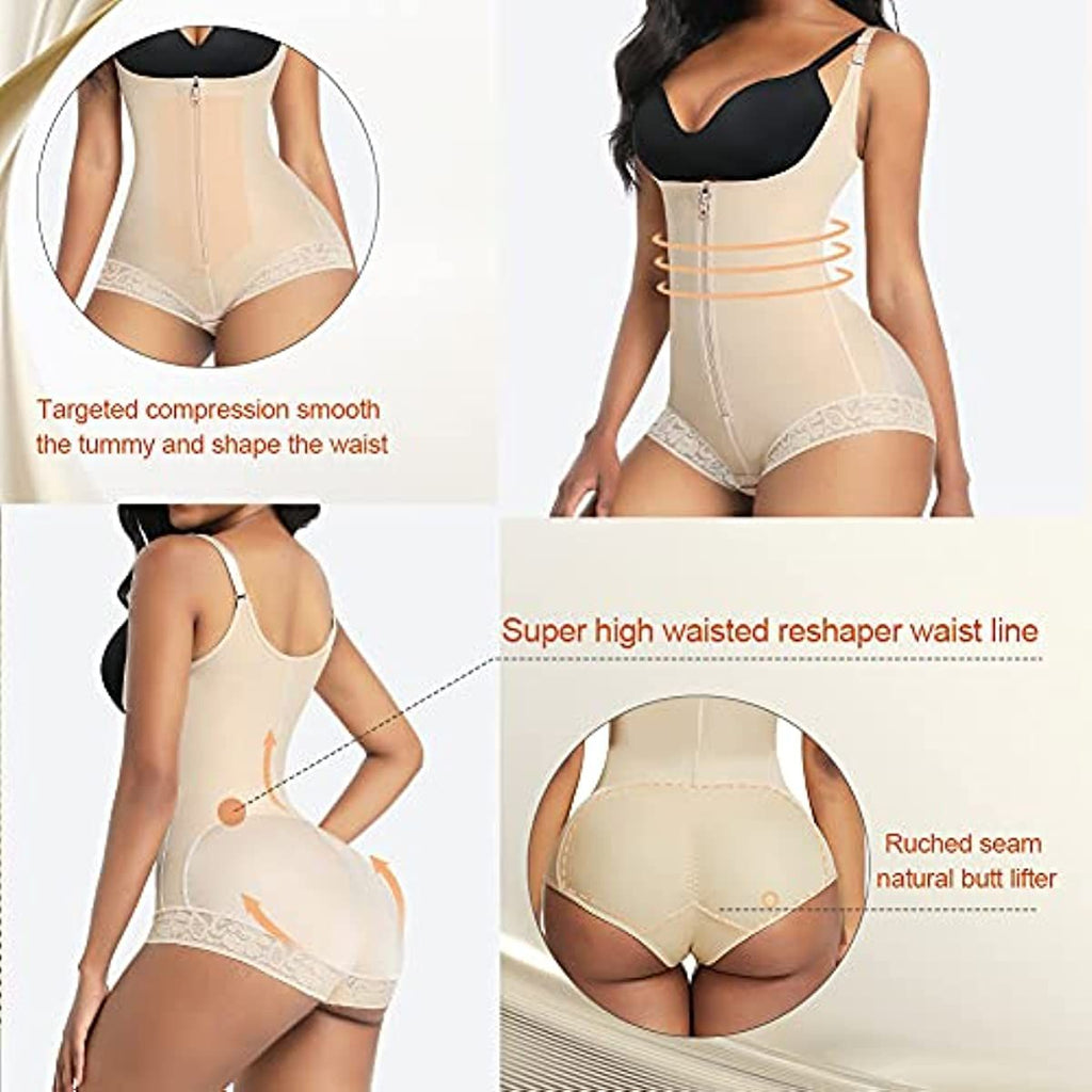 Women's Seamless Firm Control Faja Plus Size Body Shaper – Thigh Slimmer