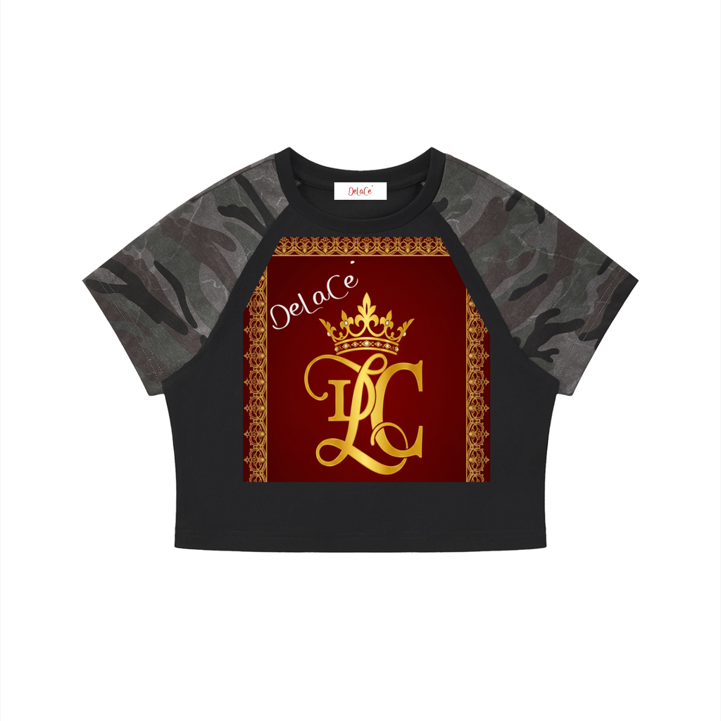 Women’s Camo Raglan Crop T-Shirt