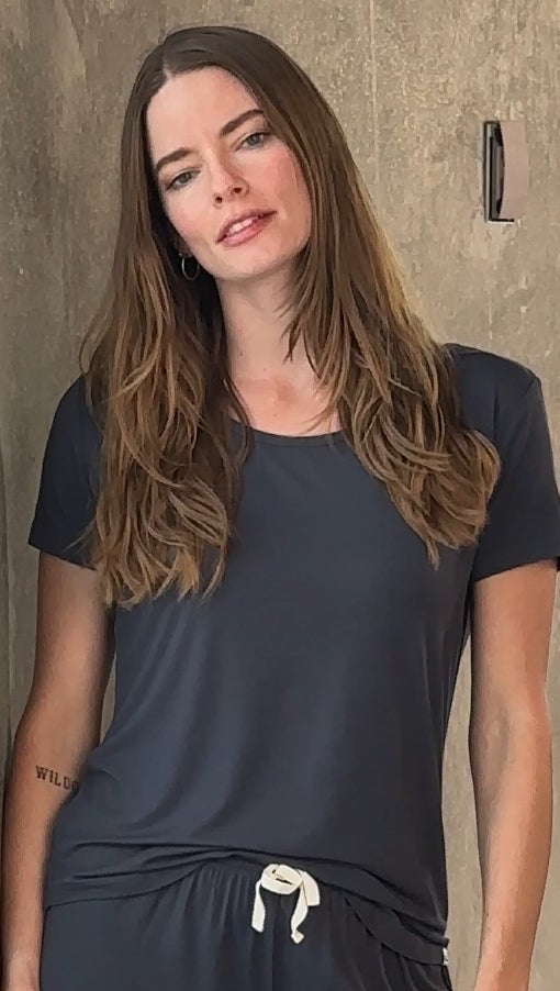 Women's Bamboo Lounge Set – T-Shirt & Shorts