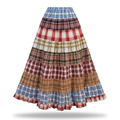 Wanderlust Plaid Patchwork Maxi Skirt