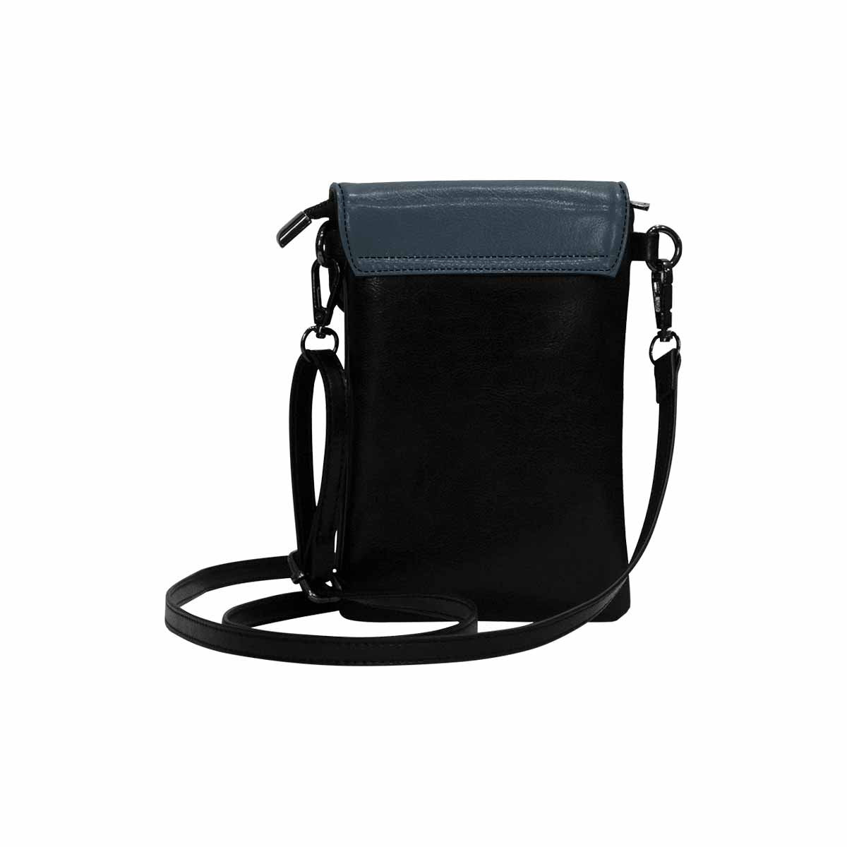 Womens Cell Phone Purse - Charcoal Black